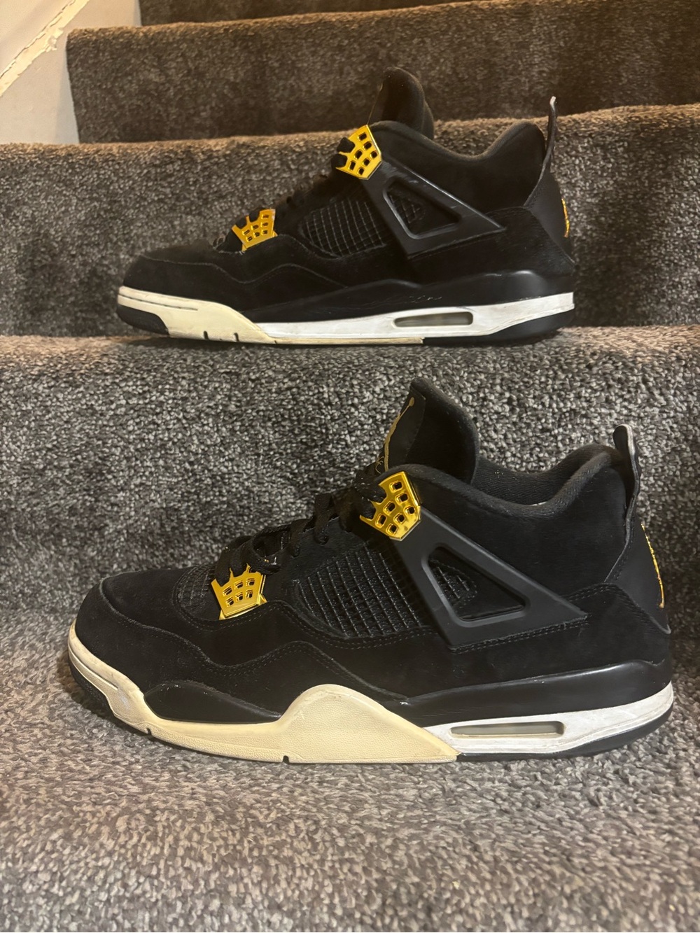 Air Jordan 4 Retro Royalty Black Gold size 13
